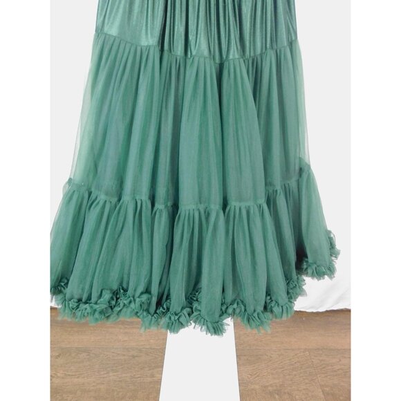 Banned Retro Small Green Tulle Petticoat Ruffle Swing Skirt - Picture 7 of 11
